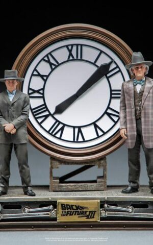 Marty and Doc at the Clock Back to the Future III Deluxe Art 1/10 Scale Statue by Iron Studios