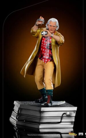 Doc Brown Back to the Future II Art 1/10 Scale Statue by Iron Studios