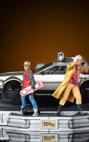 DeLorean Full Set Deluxe Back to the Future II Art 1/10 Scale Statues by Iron Studios