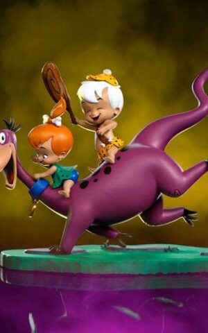 Dino, Pebbles and Bamm-Bamm The Flintstones Art 1/10 Scale Statue by Iron Studios