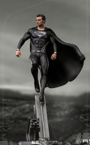 Superman Black Suit Zack Snyder's Justice League Art 1/10 Scale Statue by Iron Studios