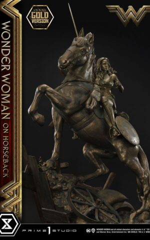 Wonder Woman on Horseback Gold Version Wonder Woman Statue by Prime 1 Studio