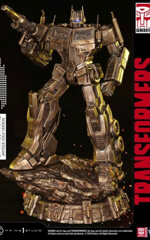 Optimus Prime Antique Gold Transformers G1 Statue by Prime 1 Studio