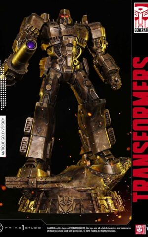 Megatron Antique Gold Transformers G1 Statue by Prime 1 Studio