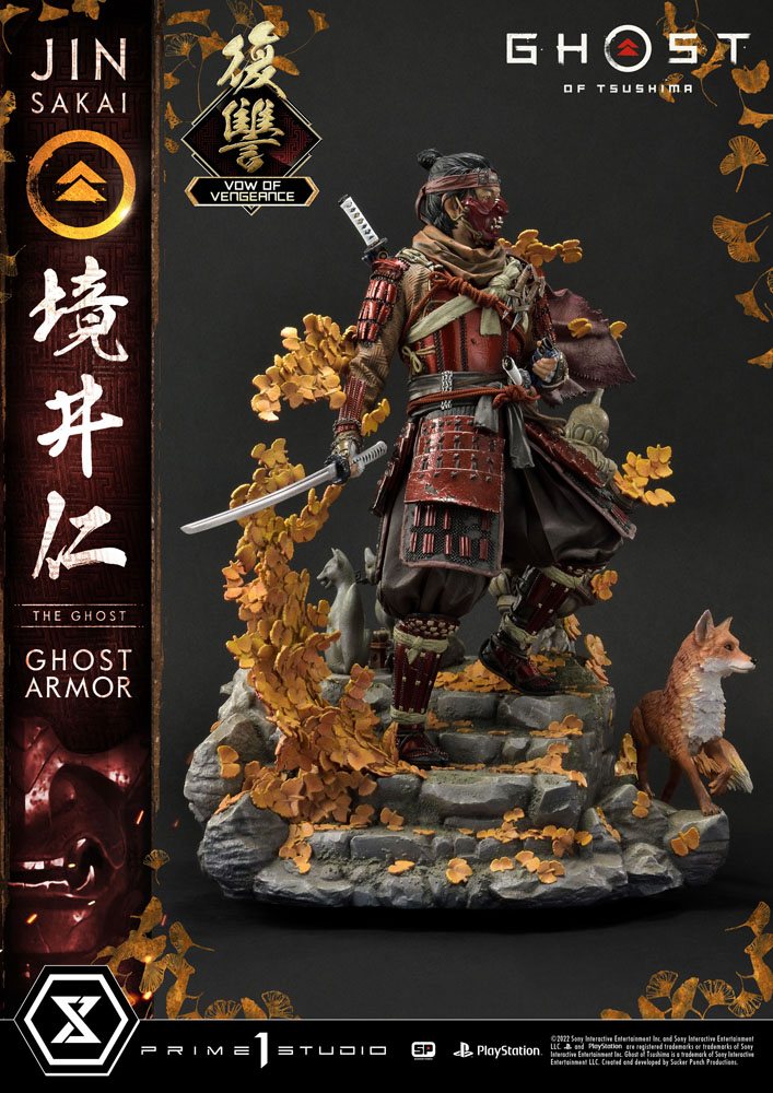 Jin Sakai The Ghost Vow of Vengeance Ghost Armor Ghost of Tsushima 1/4 Statue by Prime 1 Studio