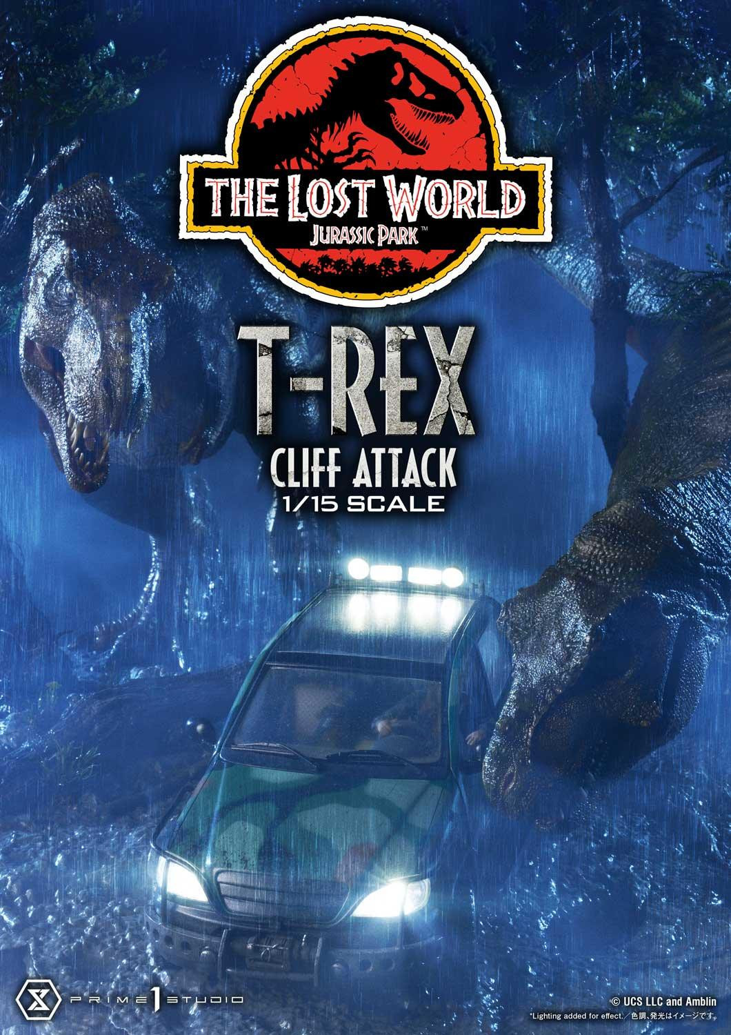 T-Rex Cliff Attack Bonus Version The Lost World Jurassic Park 1/15 Scale Statue by Prime 1 Studio