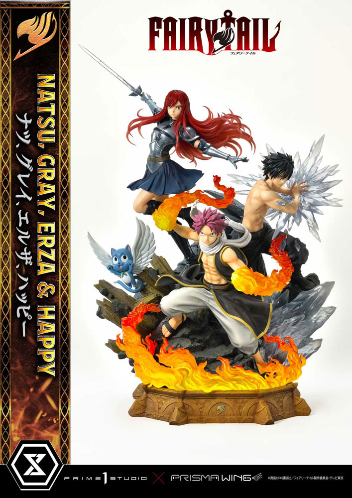 Natsu, Gray, Erza, Happy Fairy Tail PVC 1/7 Statue by Prime 1 Studio